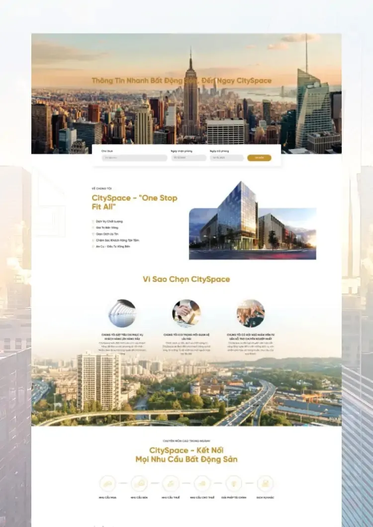 thiet ke website bat dong san cityspace